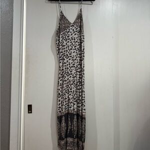 Spell Black and Cream Leopard Maxi Dress